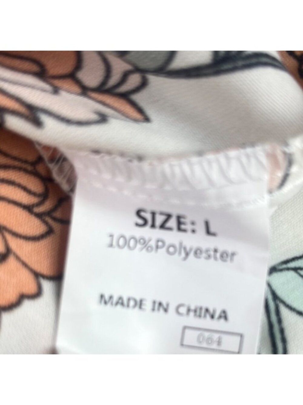 Dokotoo Floral Long Sleeve Maxi Dress Boho Large White Orange New - Picture 8 of 13